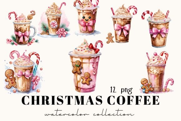 Christmas Ice Coffee & Festive Drink Design Assets