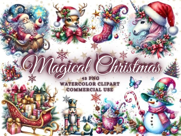 Enchanting Christmas Clipart for Festive Designs