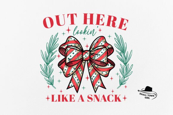 Funny Christmas Coquette Bow Sublimation Design