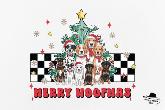 Merry Woofmas Retro Christmas Dog Mom: A Design Asset Guide