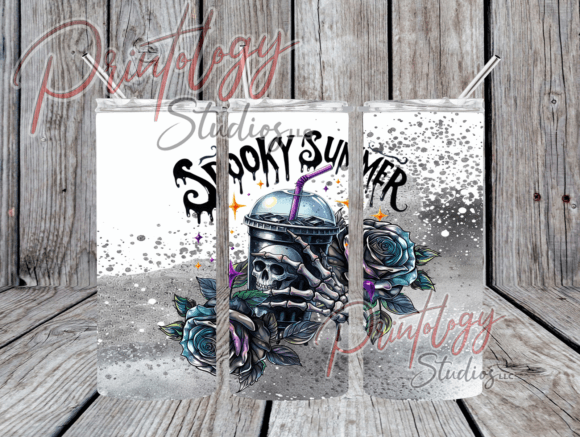 Spooky Summer 20oz Tumbler Wrap: A Bold Design Asset