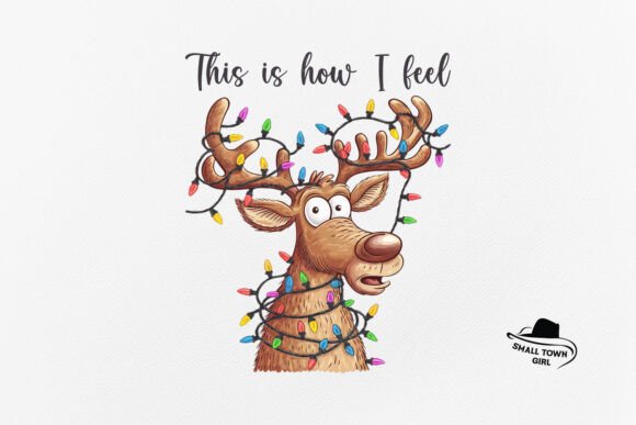 This is How I Feel Reindeer Christmas: Festive Design Assets