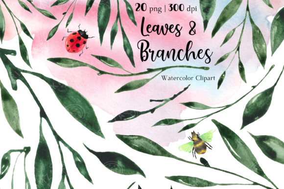 Watercolor Botanical Clip Art: Elevate Your Visual Design